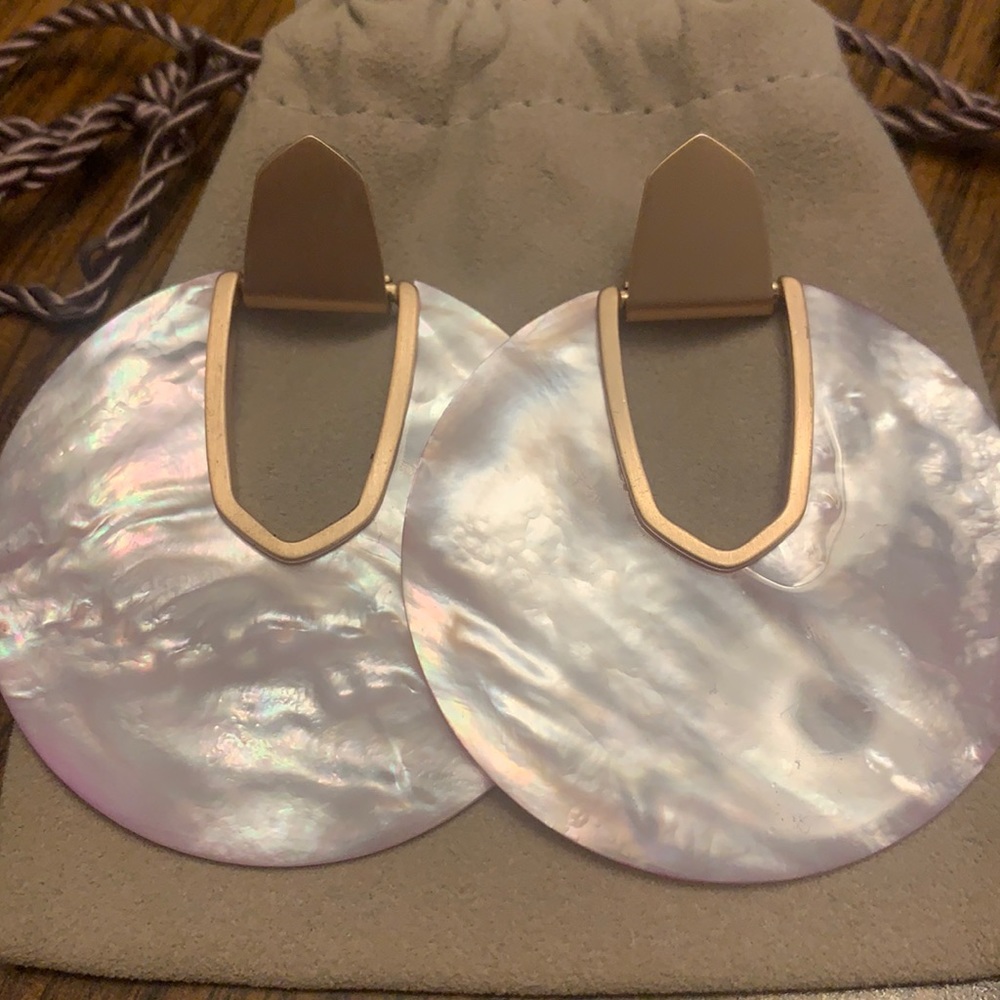 Rose gold and Lilac mother of pearl Diane Earrings - rare!